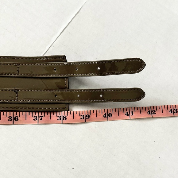 Belt Corset Stretch Double Buckle Taupe with Silver Hardware - Picture 5 of 11